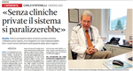 Senza cliniche private il sistema di paralizzerebbe